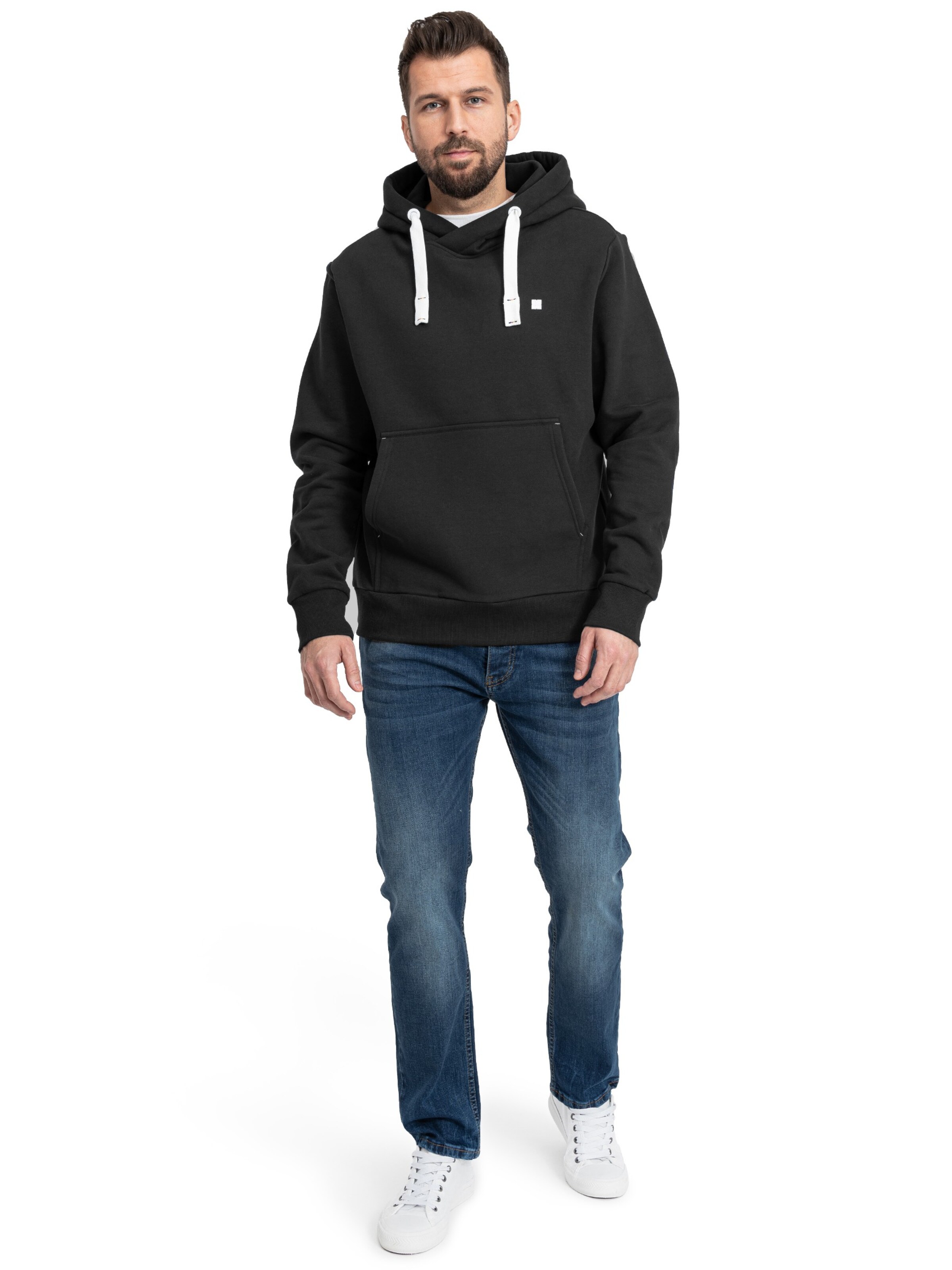 deproc Sweatshirt 'LinusCMYK II MN'‌‌‌‌‌‌‌ in Schwarz: Vorderseite