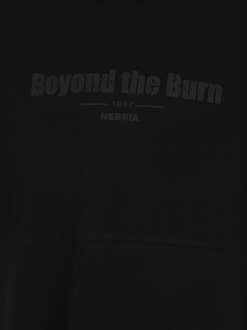 NEBBIA Performance shirt 'NO SHORTCUTS 354' in Black