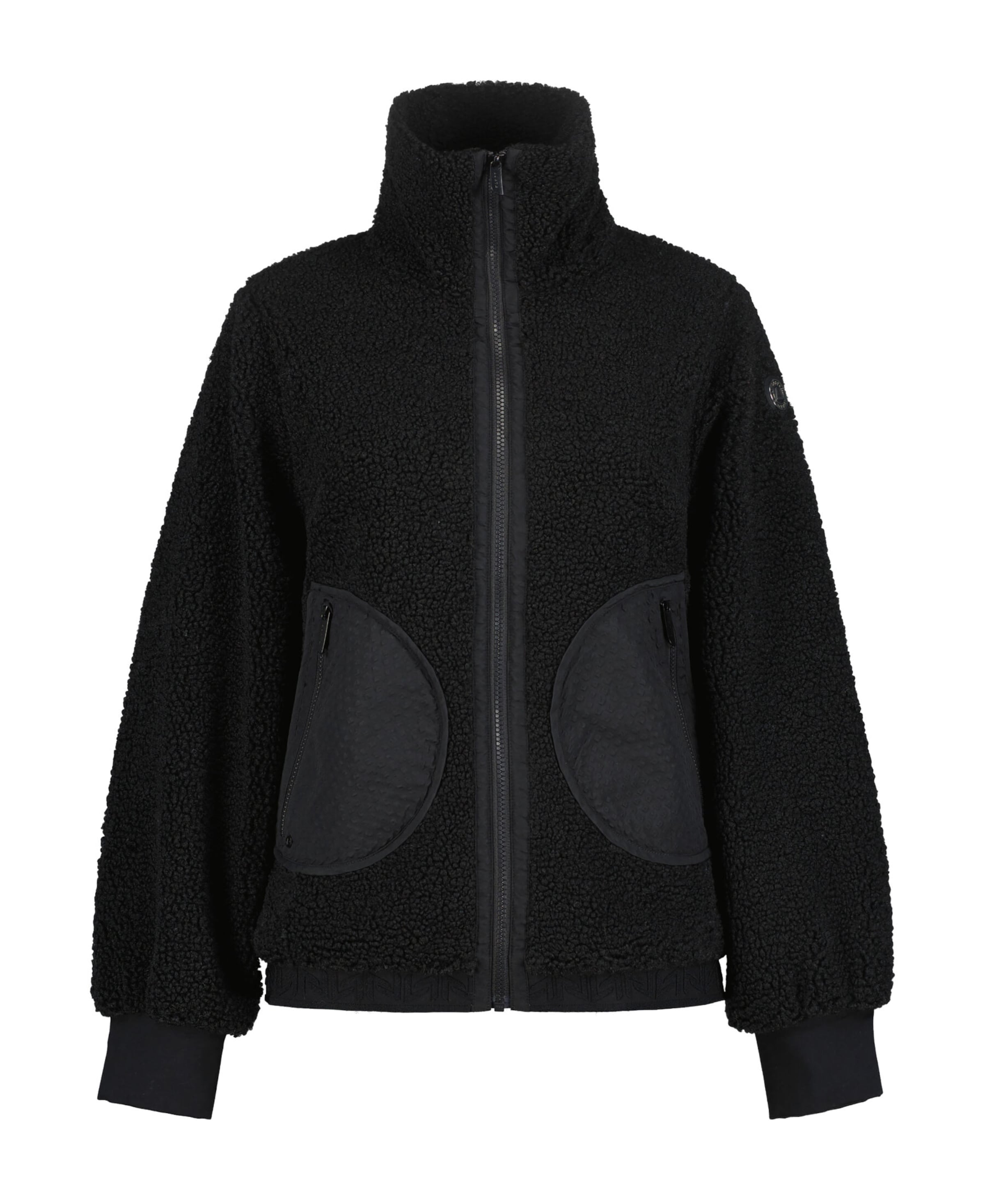 LUHTA Функционално поларено яке &#x27;Iskoinen&#x27; в черно: отпред