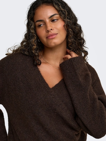 ONLY Carmakoma Pullover 'MAGGIE' in Braun