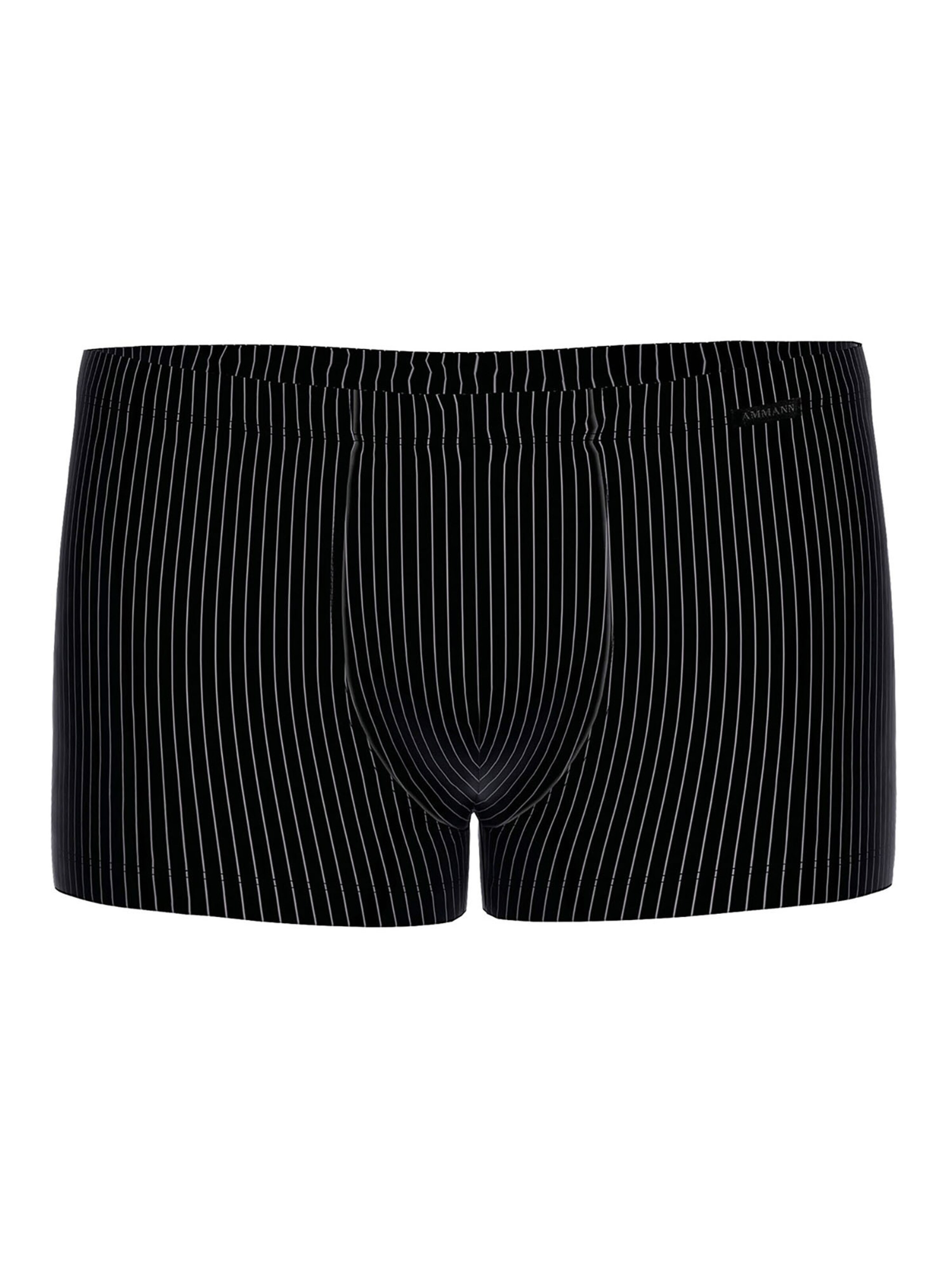 Ammann Boxer shorts 'Day Modern / Smart & Stripes' in Black: front