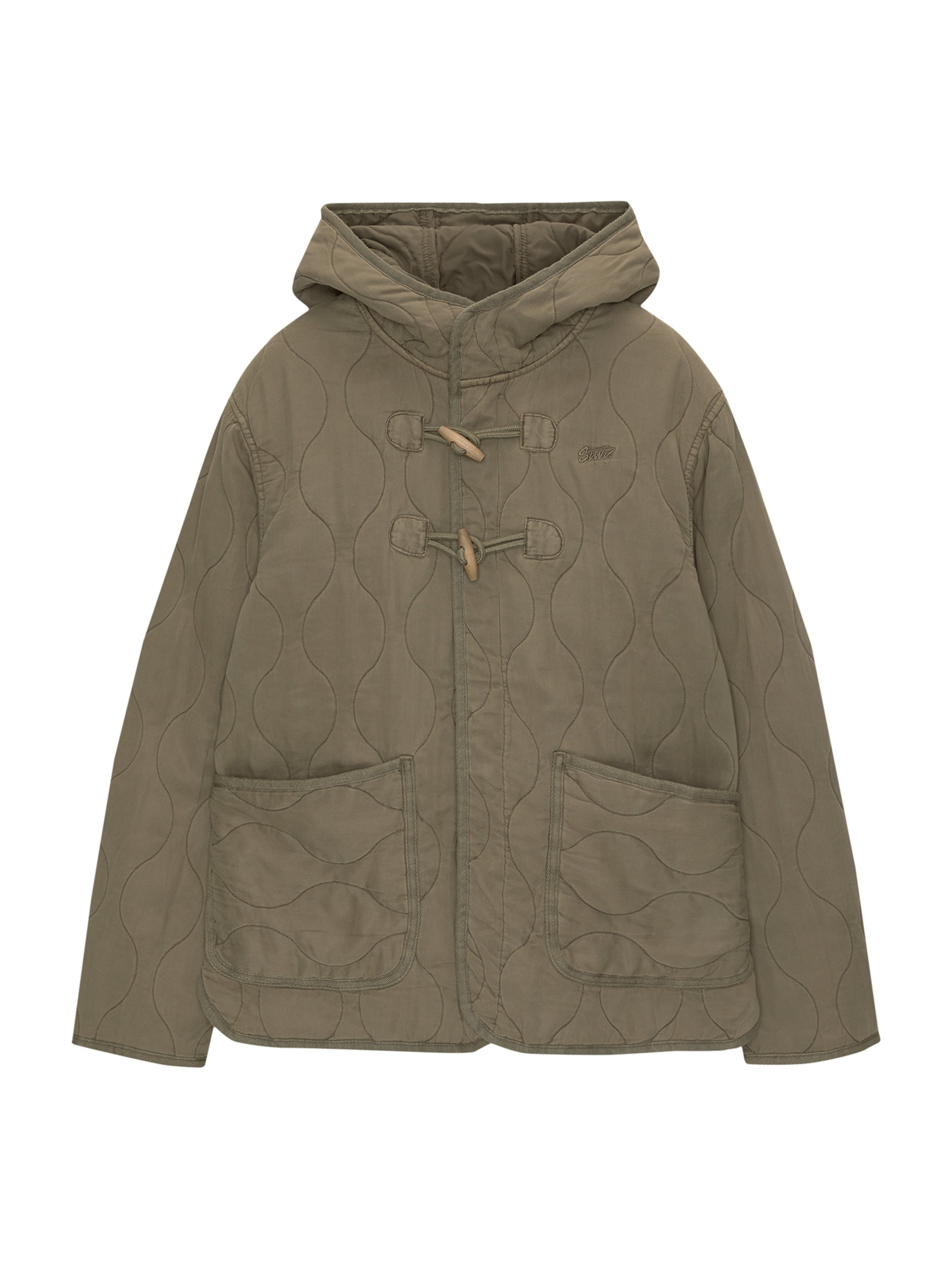 Pull&Bear Преходно яке в зелено: отпред