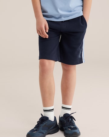 WE Fashion Regular Housut värissä sininen: etupuoli