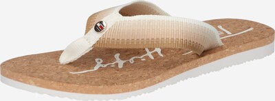 TOMMY HILFIGER T-bar sandals in Kitt / Light beige / Powder / White, Item view