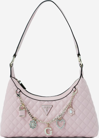 GUESS Skuldertaske 'EVERLEE TOP ZIP SHOULDER BAG' i pink: forside