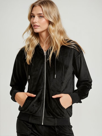Funky Buddha - Sudadera con cremallera en negro
