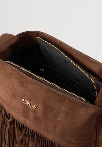 Borsa a spalla di REPLAY in marrone: superiore