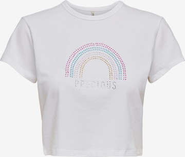 T-shirt 'CLARA' ONLY en blanc : devant