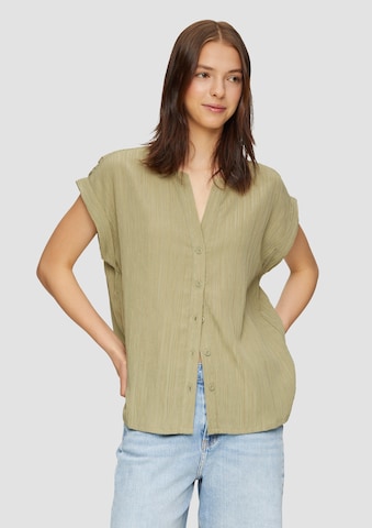 QS Blouse in Groen: voorkant