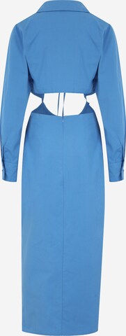 Missguided Tall Košilové šaty – modrá