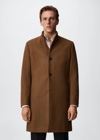 Manteau mi-saison 'Funnel' MANGO MAN en marron : devant