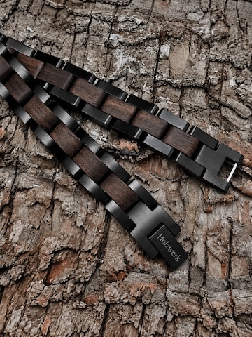 Bracelet 'WOLFSEE' Holzwerk en marron