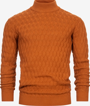 INDICODE JEANS Sweater 'Alpha' in Brown: front