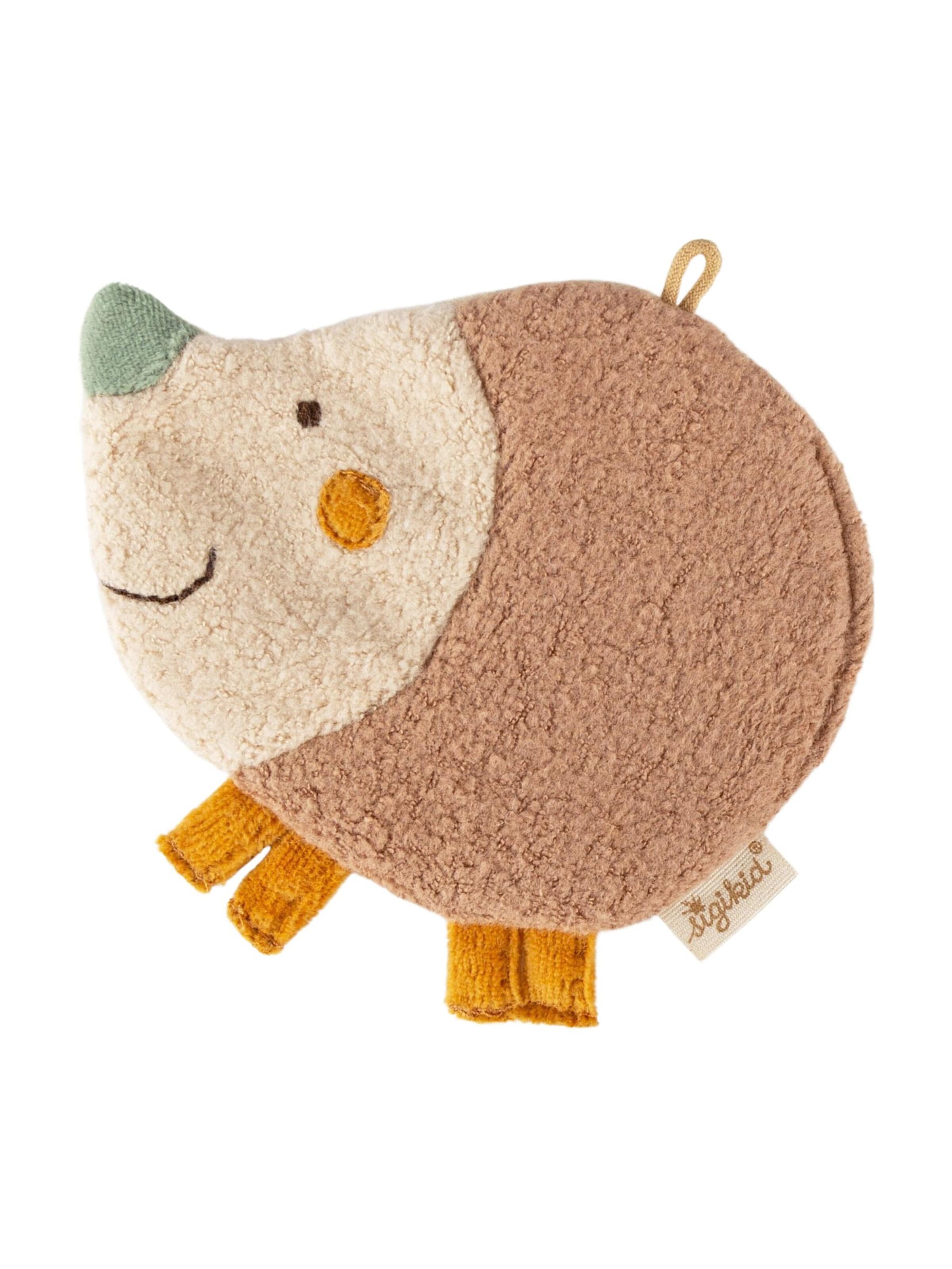 SIGIKID Stuffed animals 'Knistertuch Igel sigibaby' in Beige: front