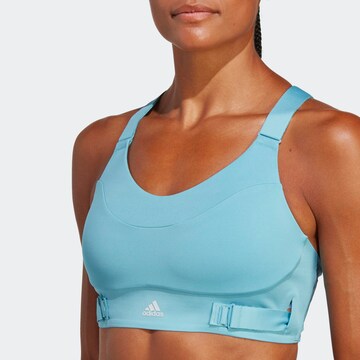 ADIDAS SPORTSWEAR Bralette Sports Bra 'Fastimpact Luxe Run High-Support' in Blue