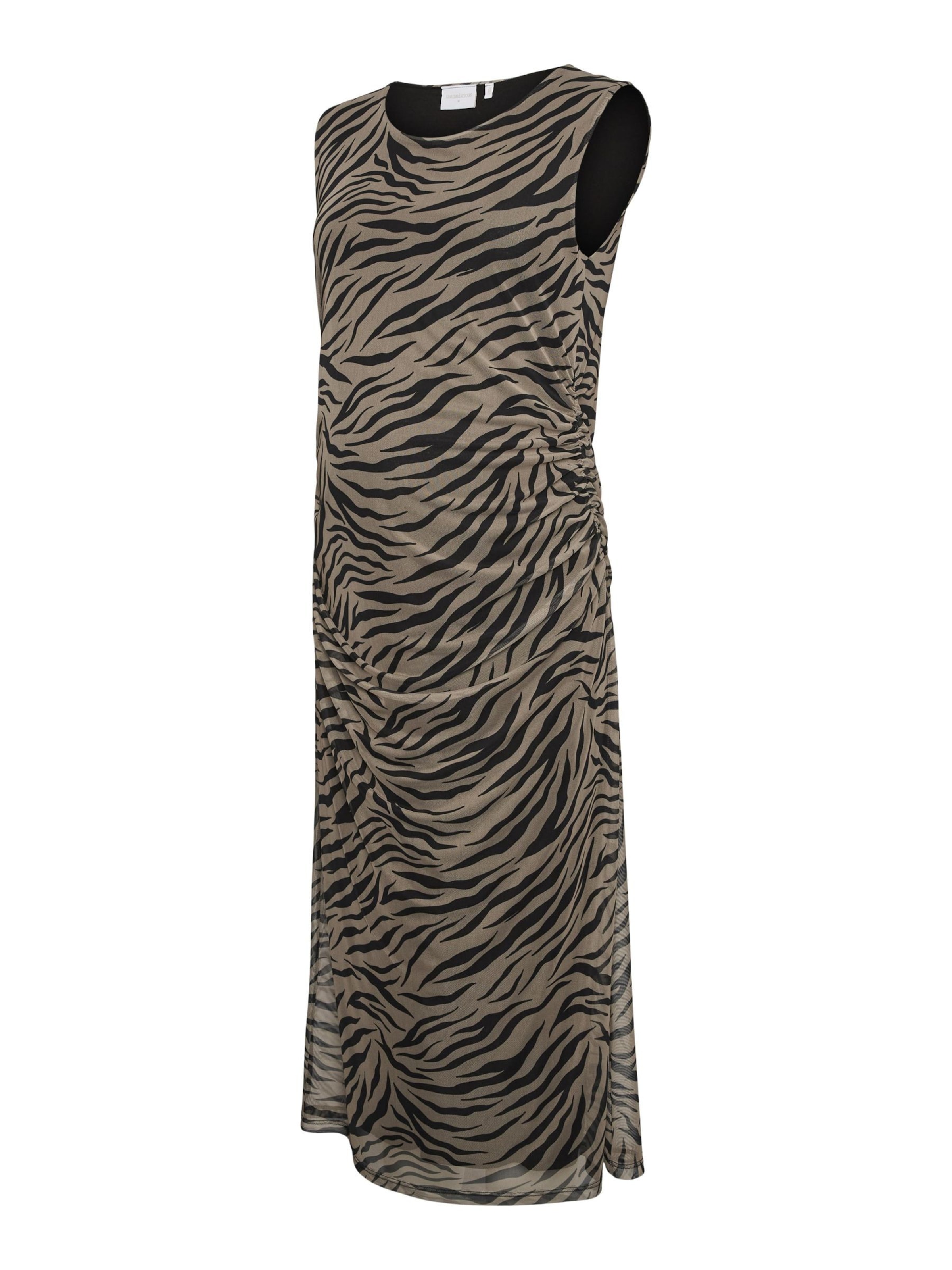 MAMALICIOUS Kjole i brun-meleret / sort, Produktvisning