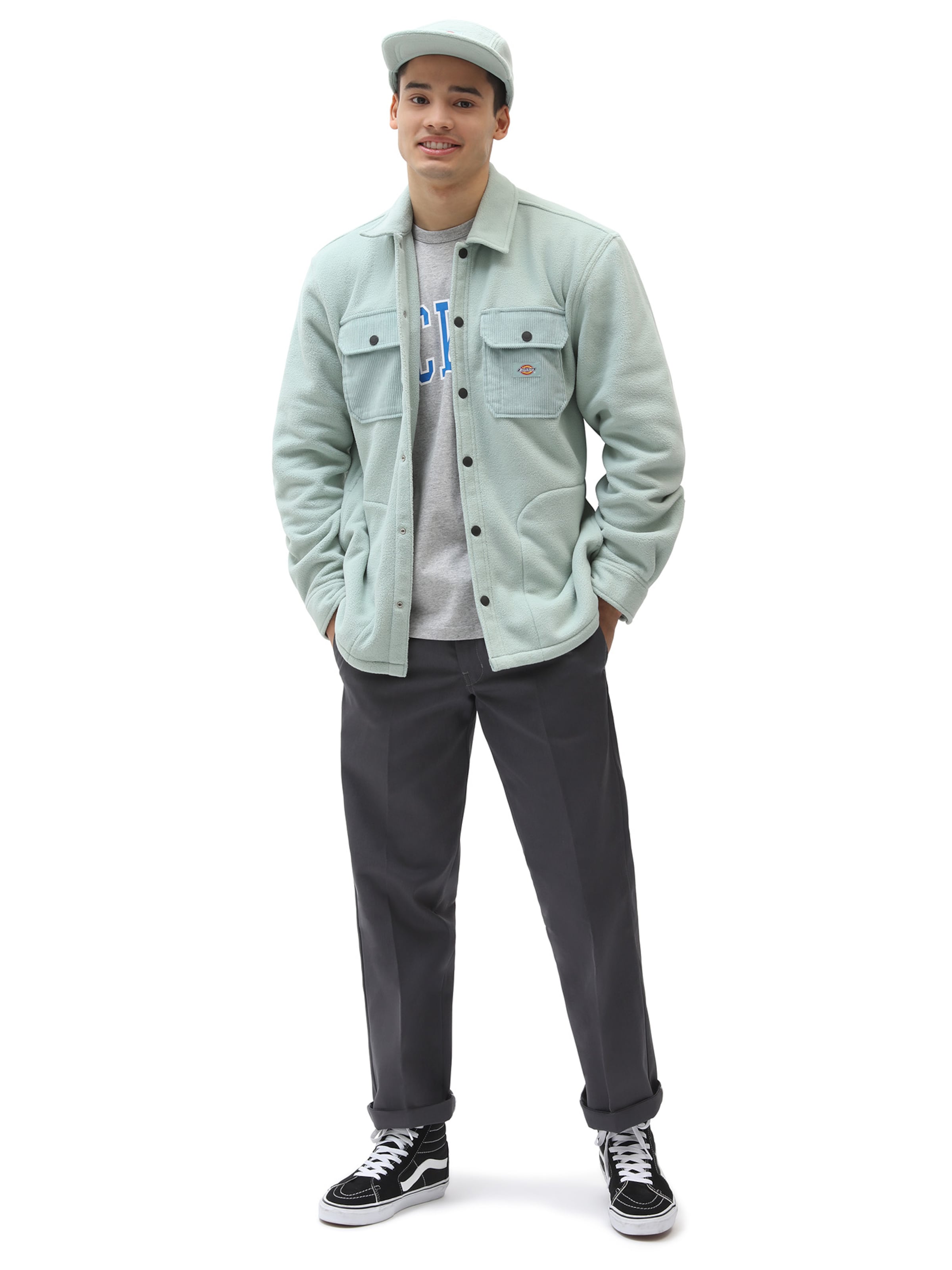 DICKIES - Regular Calças com vincos '873' em cinzento