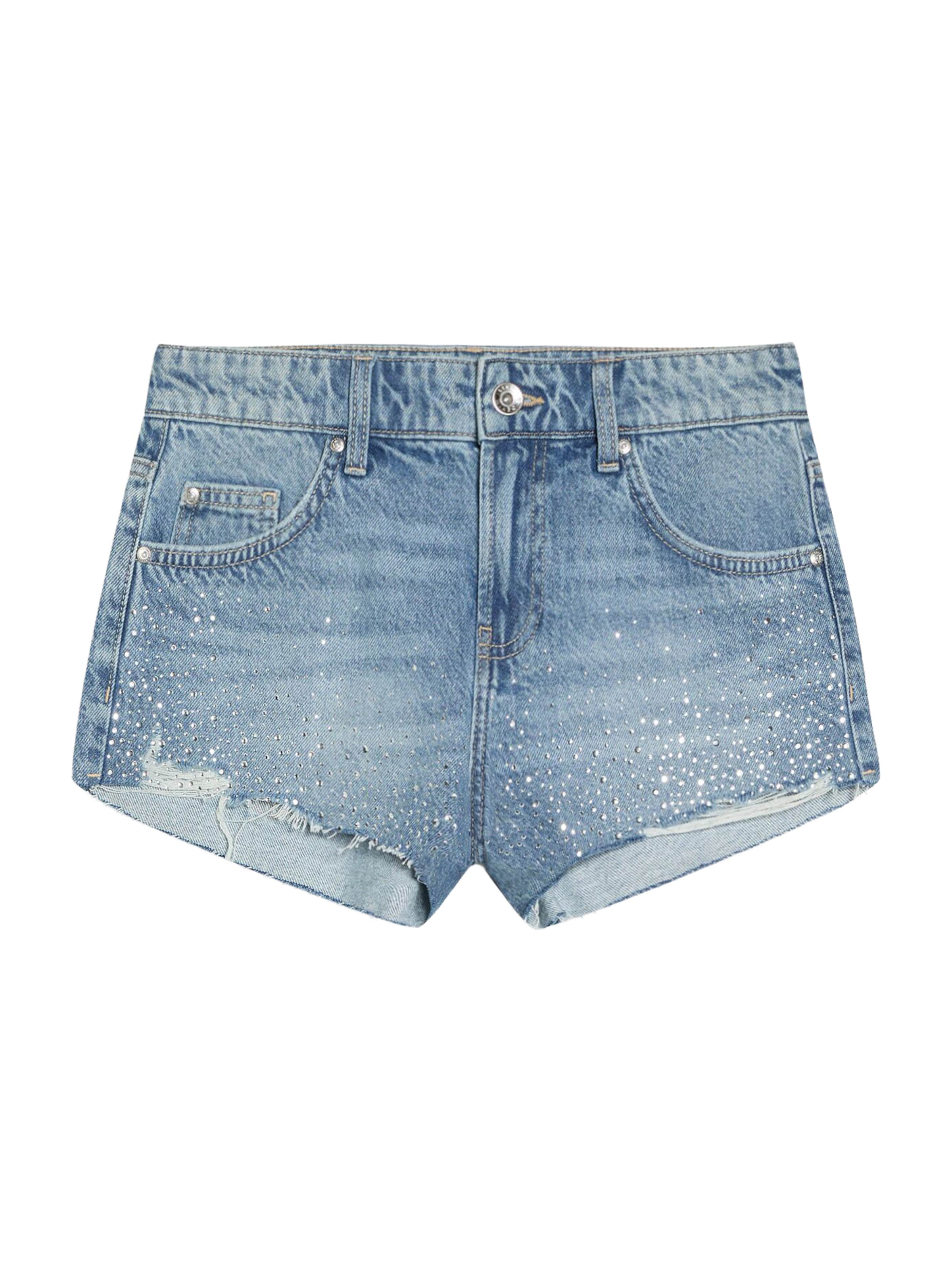 Bershka Jean 'Brillos' en 24-25 en bleu denim, Vue avec produit