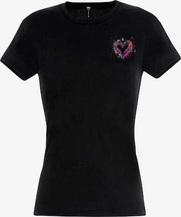 RMK Shirt '“ Heart Rundhals ”' in Black: front