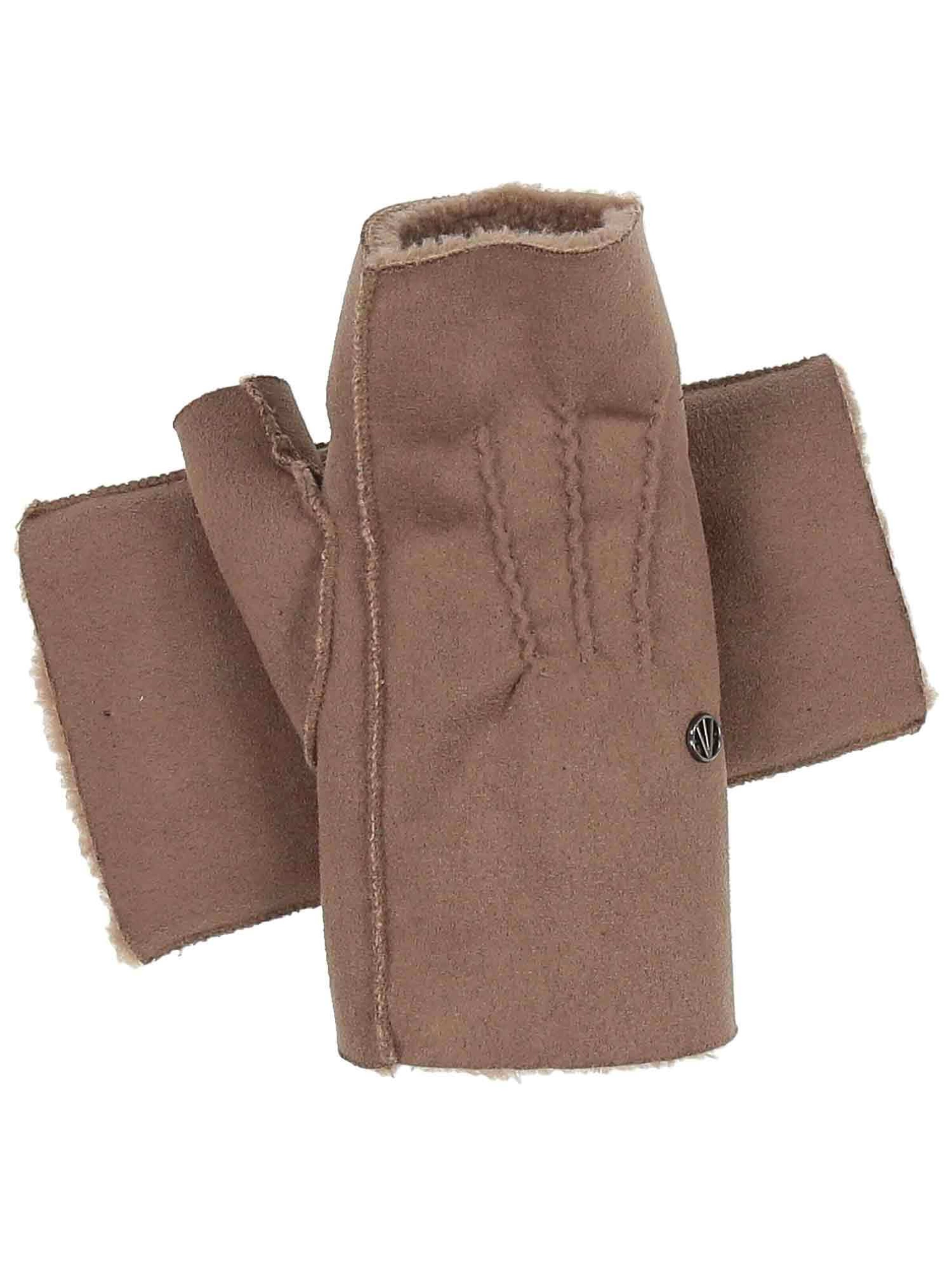 LOEVENICH Leg Warmers in Brown: front