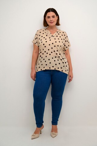 Chemisier 'Anny' KAFFE CURVE en beige