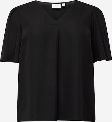 EVOKED - Blusa 'LUCIA' en negro: frente