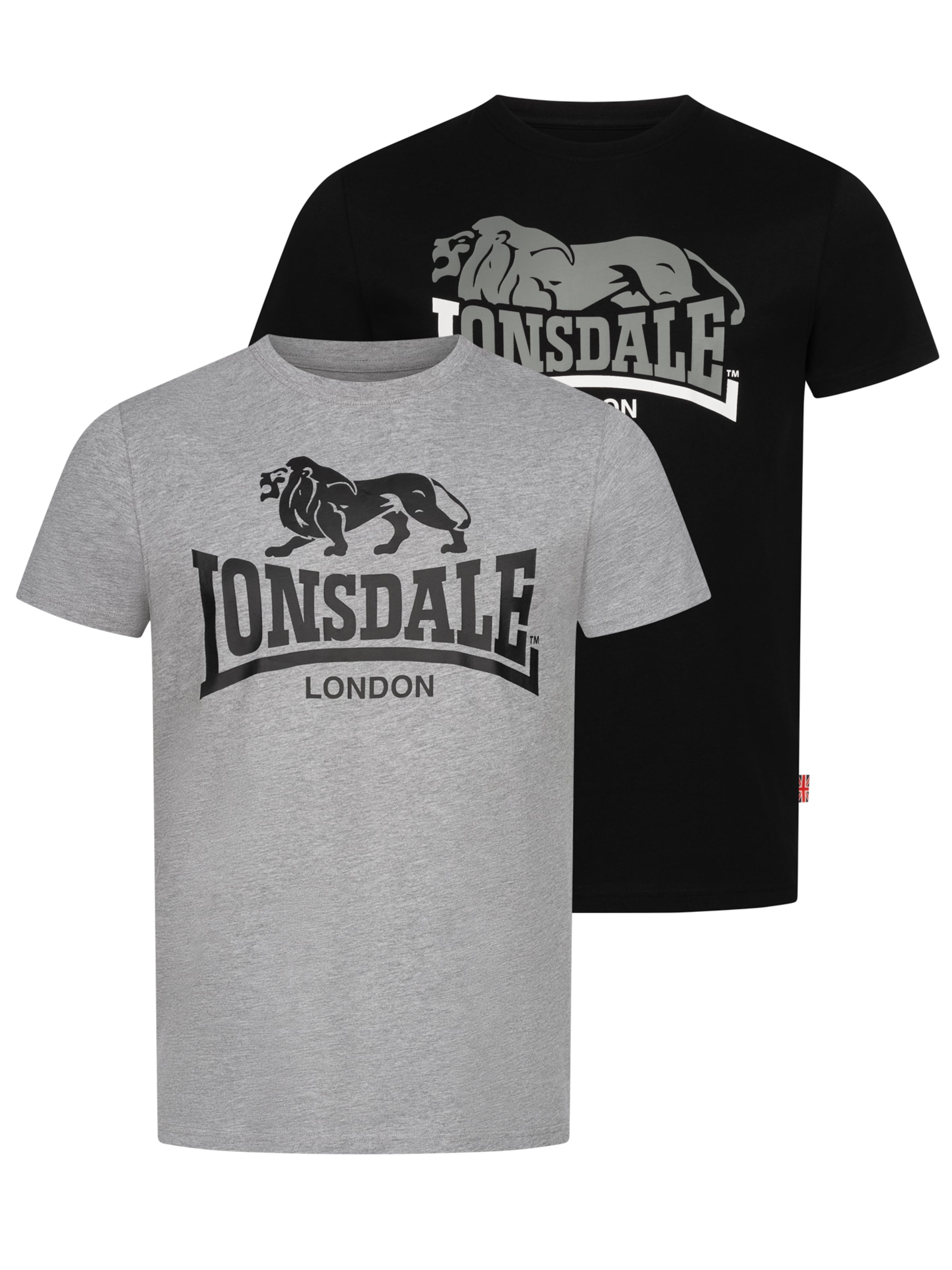 T-Shirt 'Loscoe' LONSDALE en gris : devant