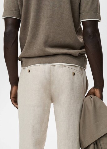MANGO MAN Slimfit Hose 'Oyster' in Beige