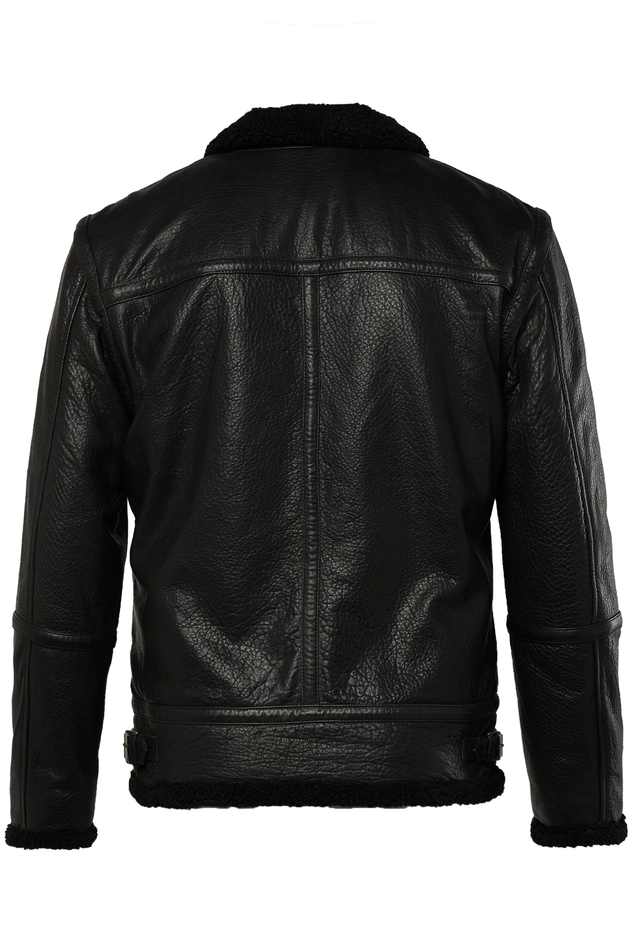 Men Plus Tussenjas in Zwart