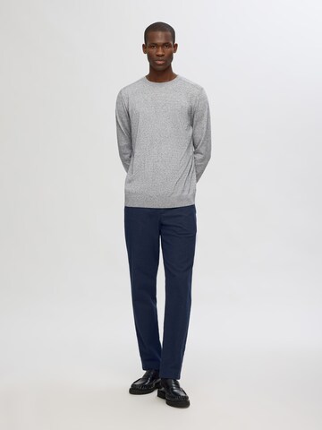 SELECTED HOMME Regular fit Sweater 'SLHBerg' in Grey