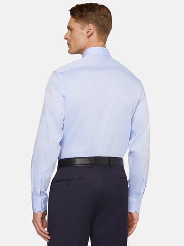 Boggi Milano Slim fit Button Up Shirt 'Dobby Windsor' in Blue
