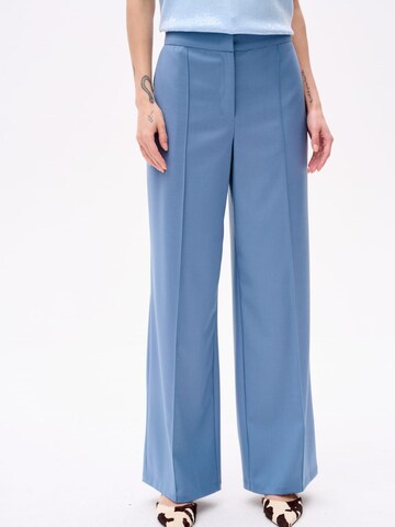 Blue Shadow Regular Pants in Blue: front