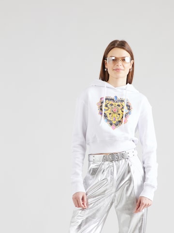 Versace Jeans Couture Sweatshirt '76DP313' in Wit: voorkant