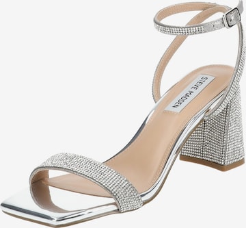 STEVE MADDEN Sandalen met riem in Zilver: voorkant