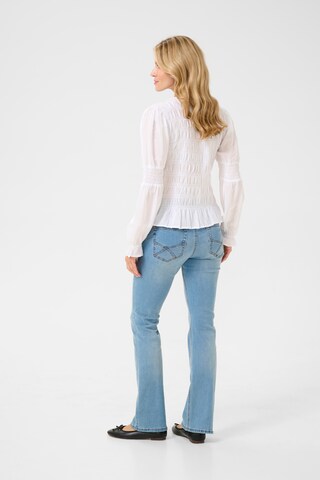 Cream Blouse 'Henva' in Wit