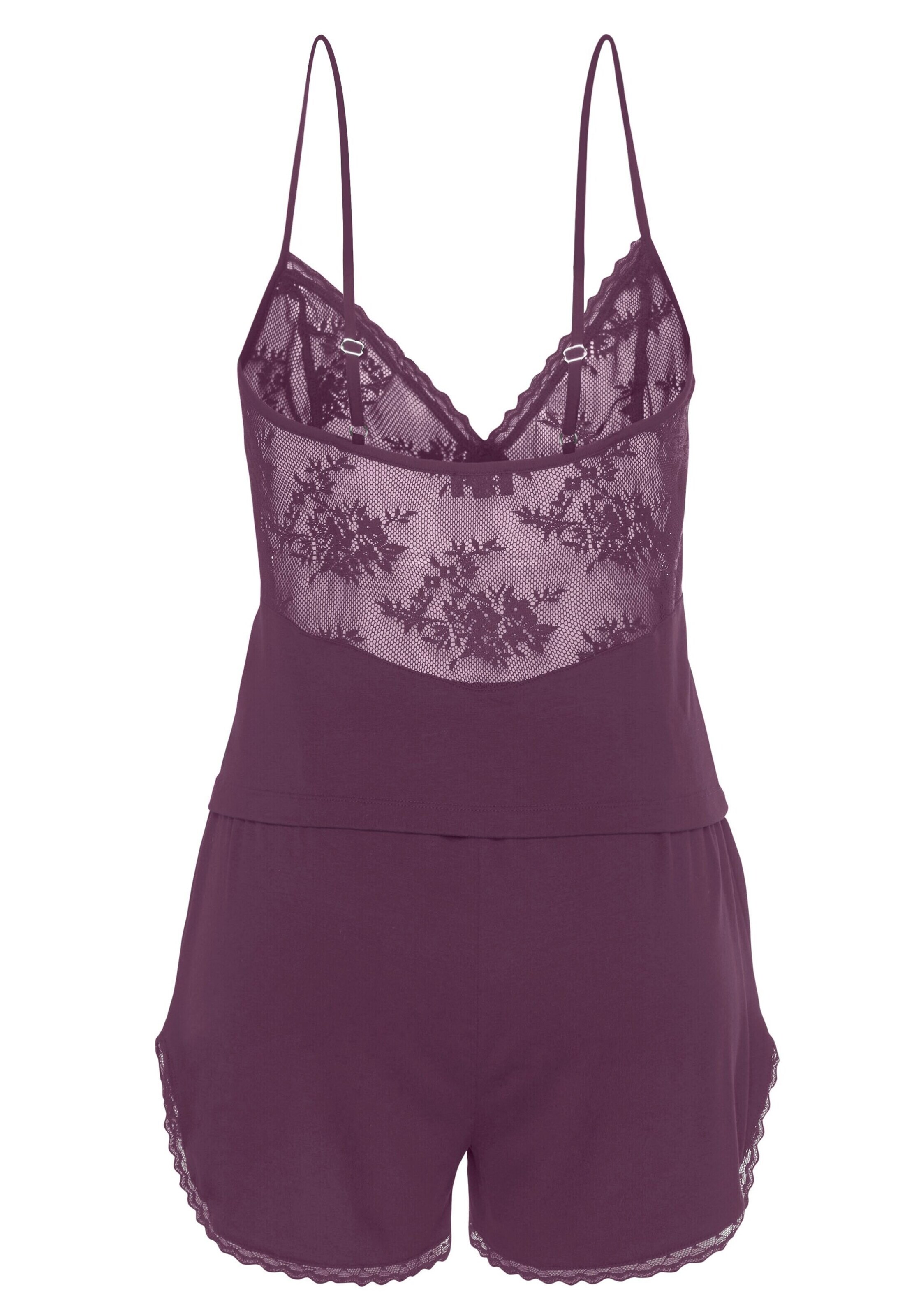 Bruno Banani Short Pajama Set in Purple