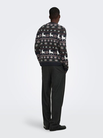 Only & Sons Trui 'ONSX-Mas' in Gemengde kleuren