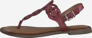 s.Oliver T-Bar Sandals in Brown