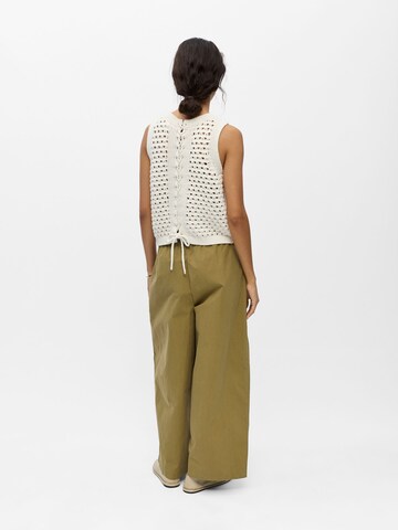 Tops en tricot 'OBJDunja' OBJECT en blanc