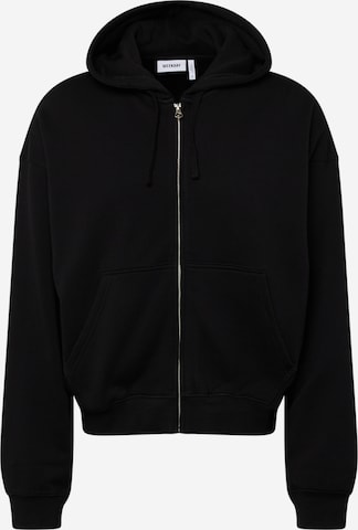 WEEKDAY Sweat jacket 'Stan' in Black: front