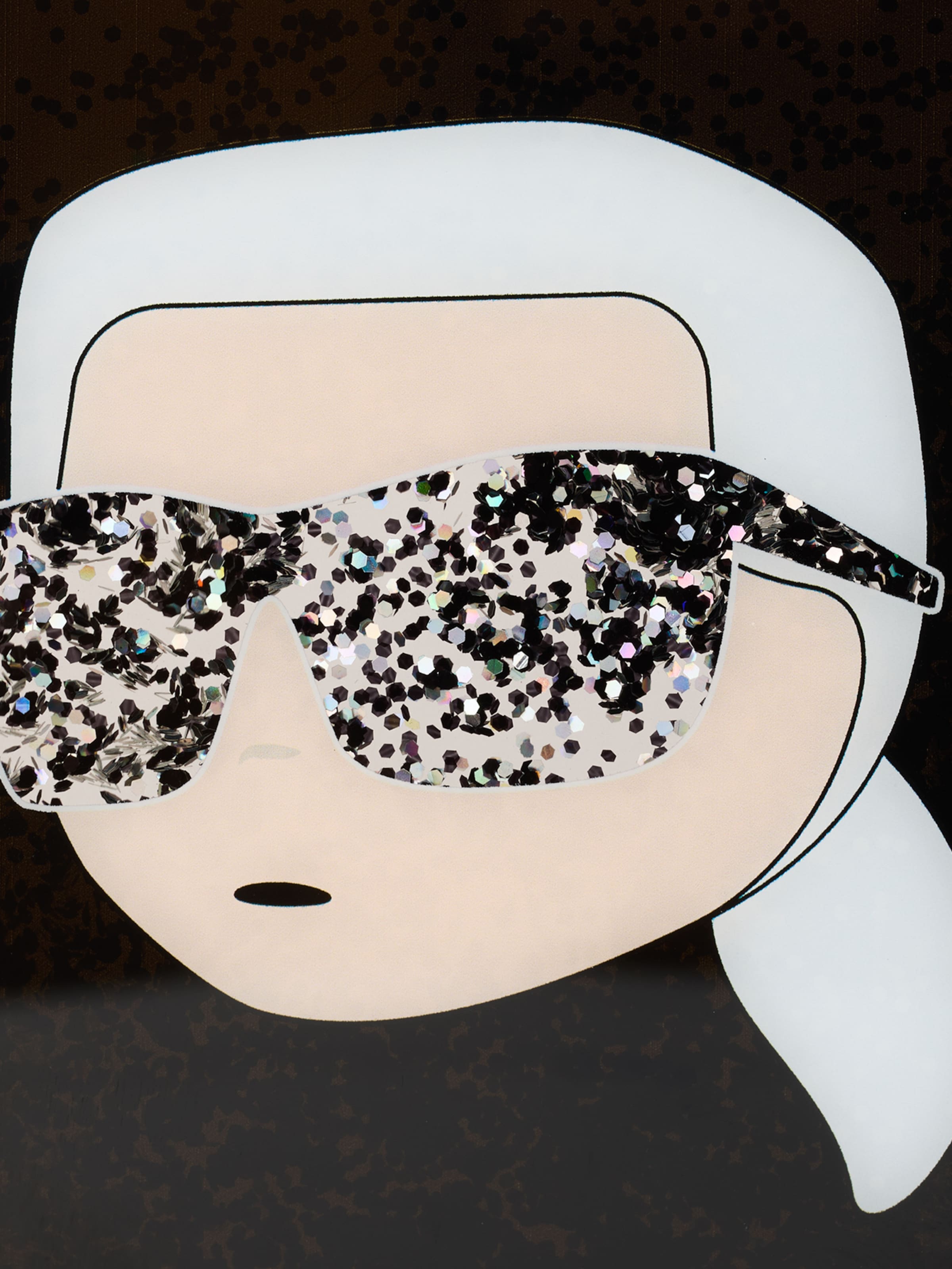 Karl Lagerfeld Mobilskal ' GLITTER IPHONE 17 PRO ' i svart