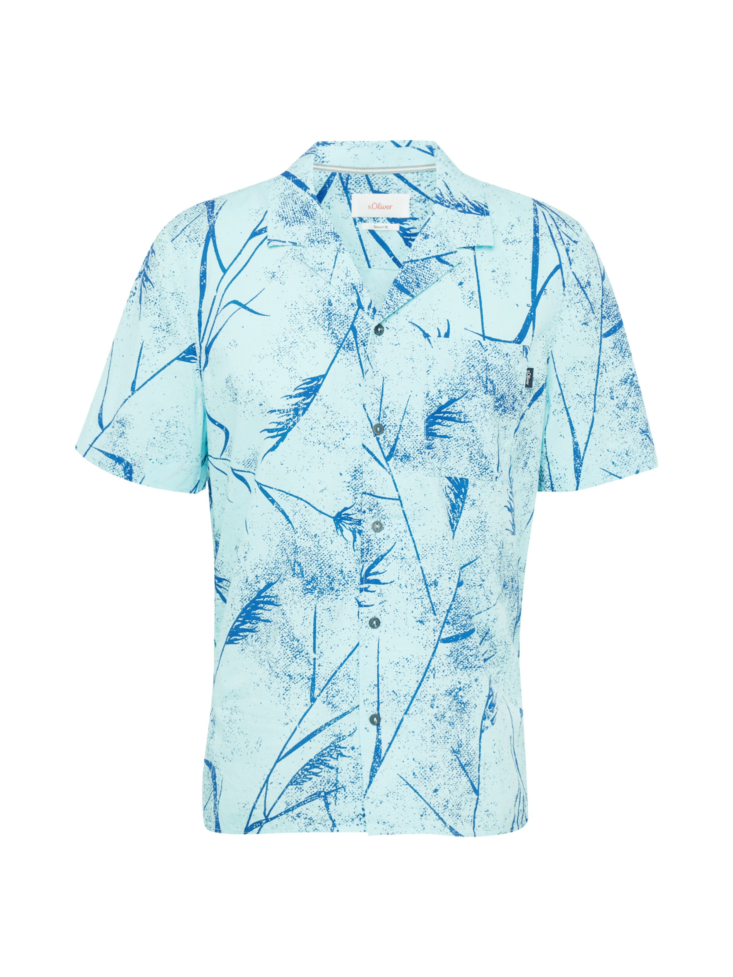 s.Oliver Regular Fit Hemd in Blau: Vorderseite