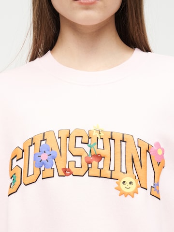 PIECESSweater majica 'DINNA' - roza boja