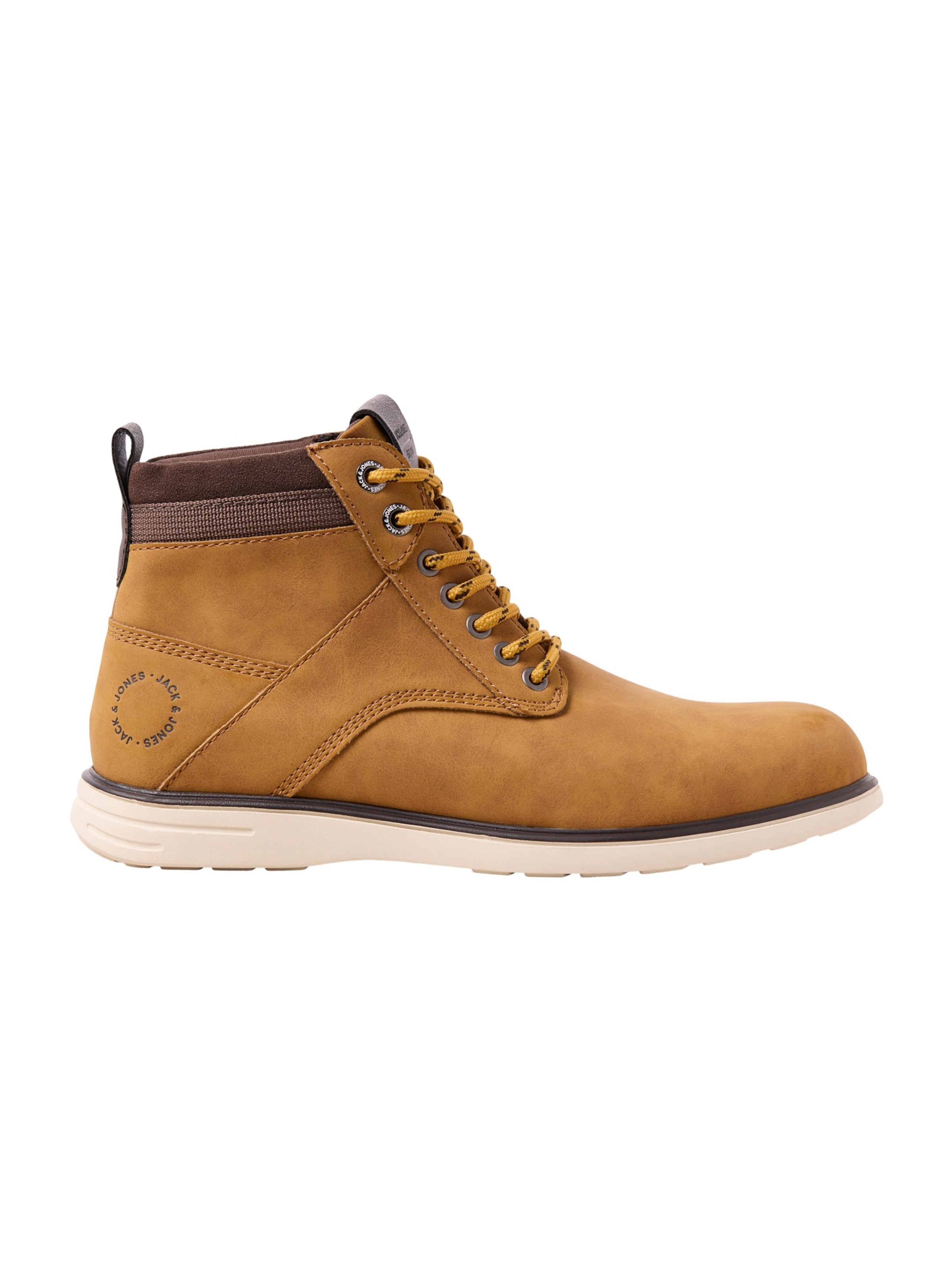 JACK & JONES Lace-Up Boots 'JFWDENVER' in Yellow