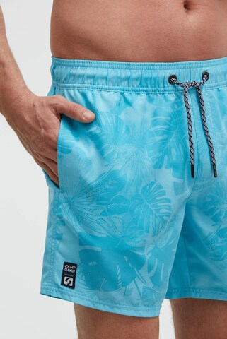 CAMP DAVID Badehose mit Wasser reaktiven Design in Blau