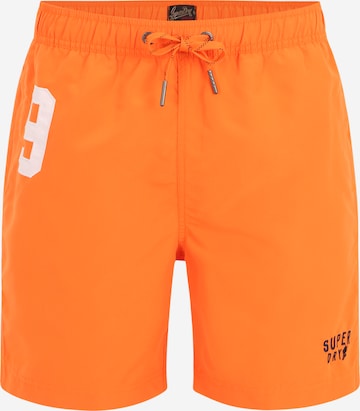 Shorts de bain Superdry en orange : devant