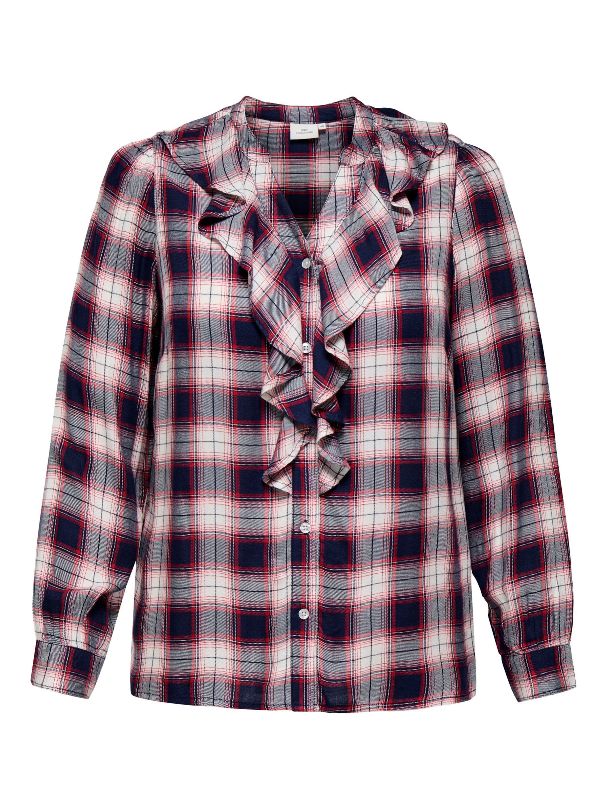 Camicia da donna 'CARHalle' ONLY Carmakoma di colore marino / rosso / bianco, Visualizzazione prodotti