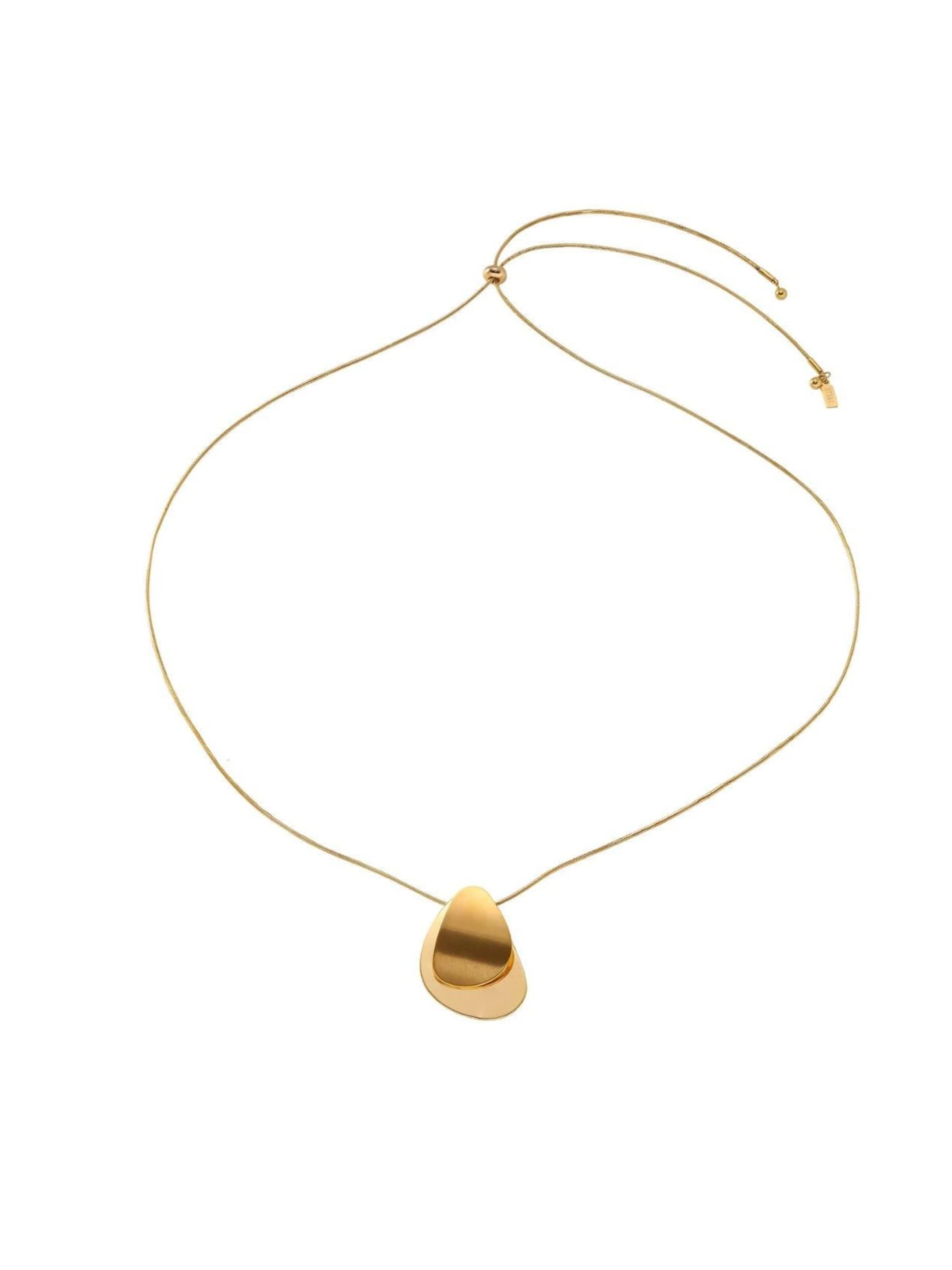 DNSK Copenhagen Ketting 'INES' in Goud: voorkant