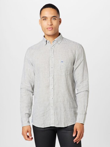 FYNCH-HATTON Slim fit Button Up Shirt in Beige: front