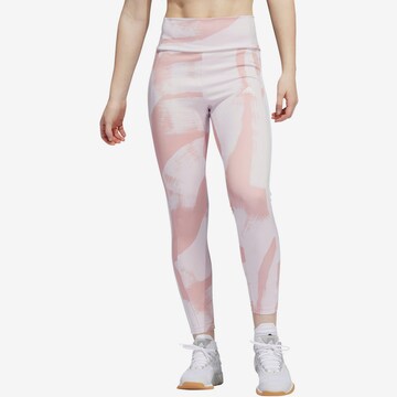 Skinny Pantalon de sport ADIDAS SPORTSWEAR en rose : devant